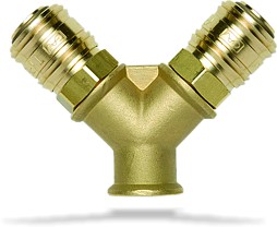 QUICK COUPLER BRASS TWO WAY 3-8F